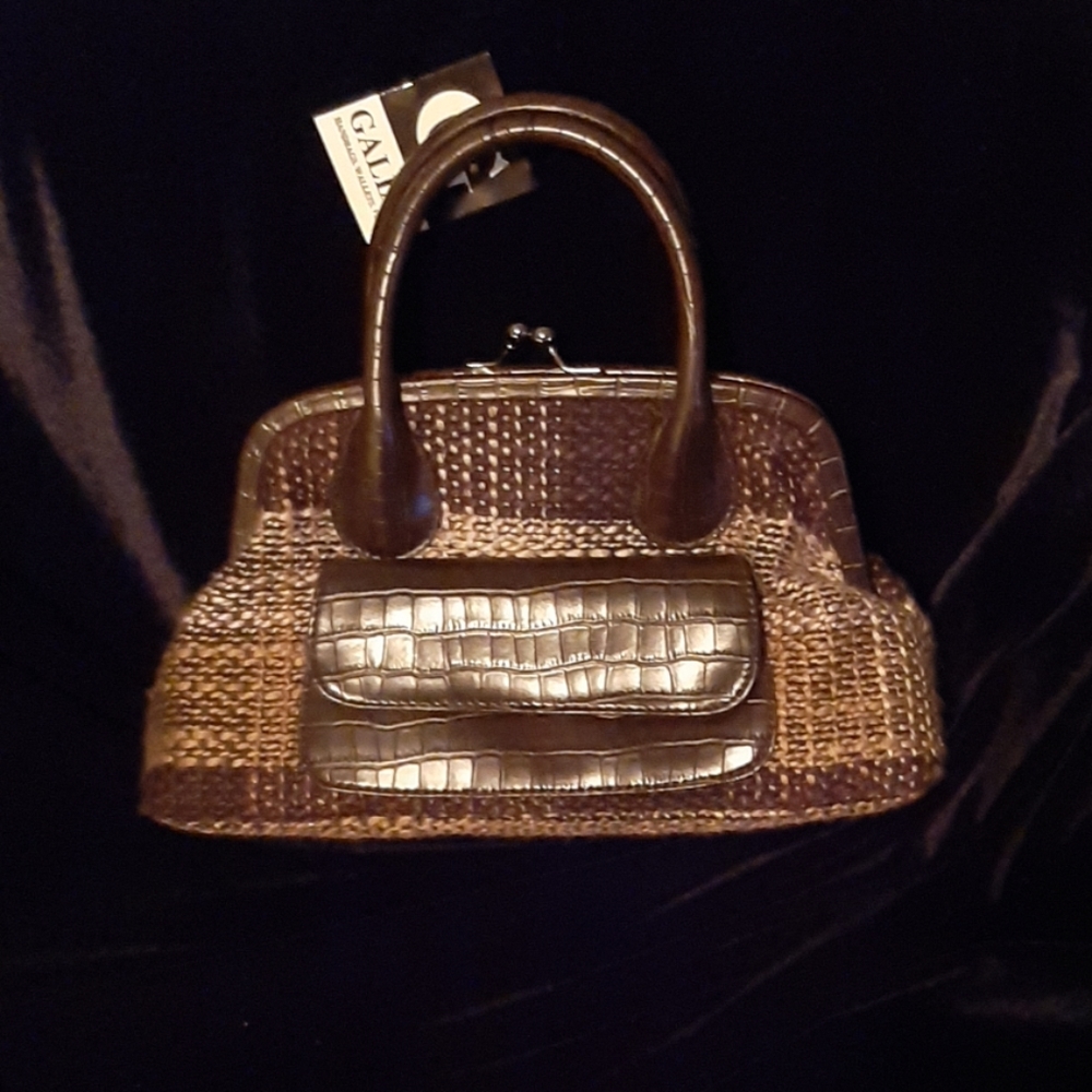 Ladies Galian Burlap Purse
